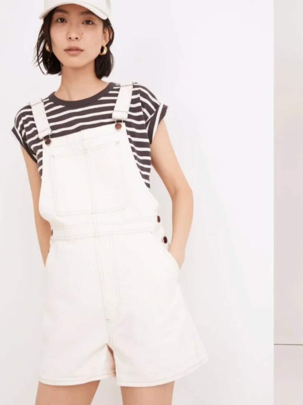 Madewell Denim Short Overalls